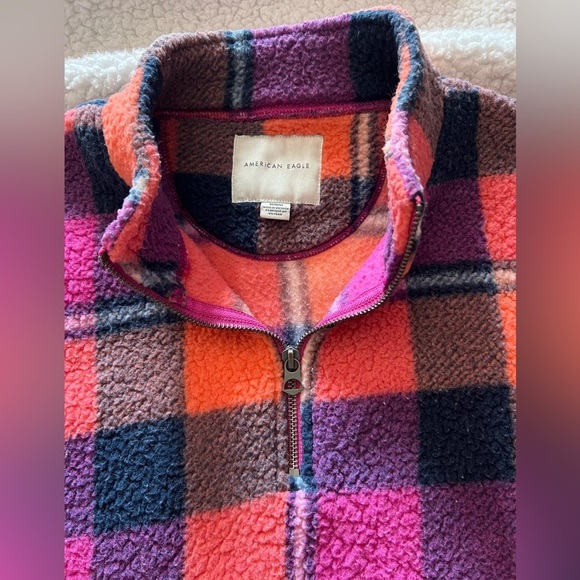 American Eagle Cropped oversized Sherpa medium - Picture 7 of 9